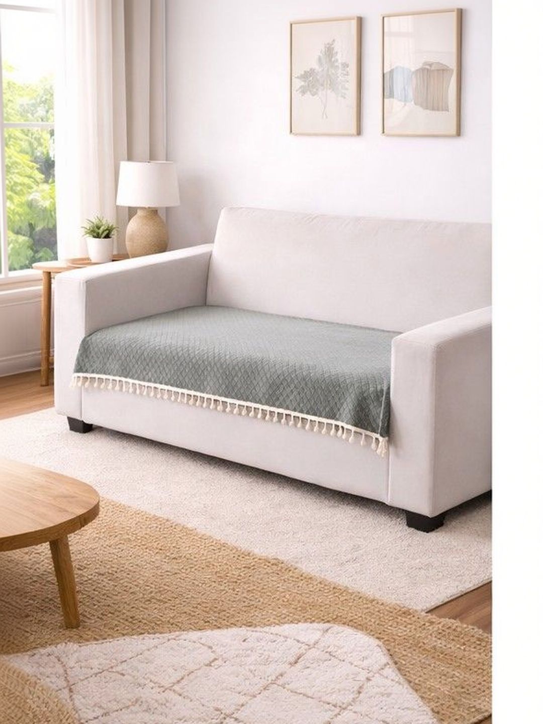 Bajo's Grey & Grey 1 Piece Sofa Cover-picture-31