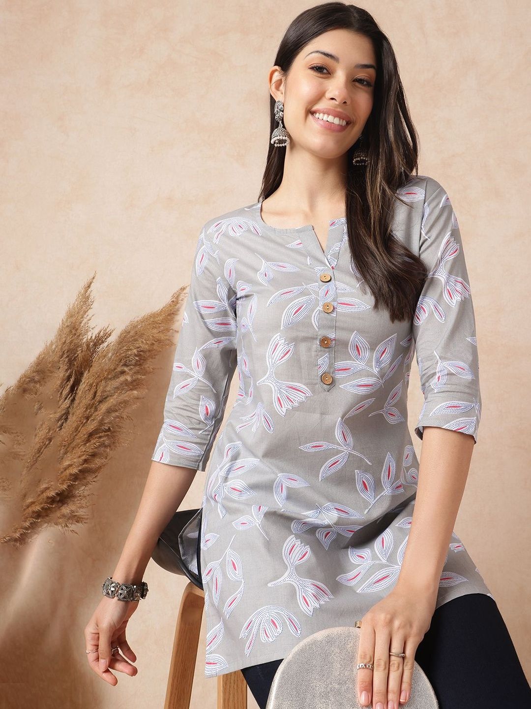 Sangria FUZN Floral Print Cotton Top-picture-33