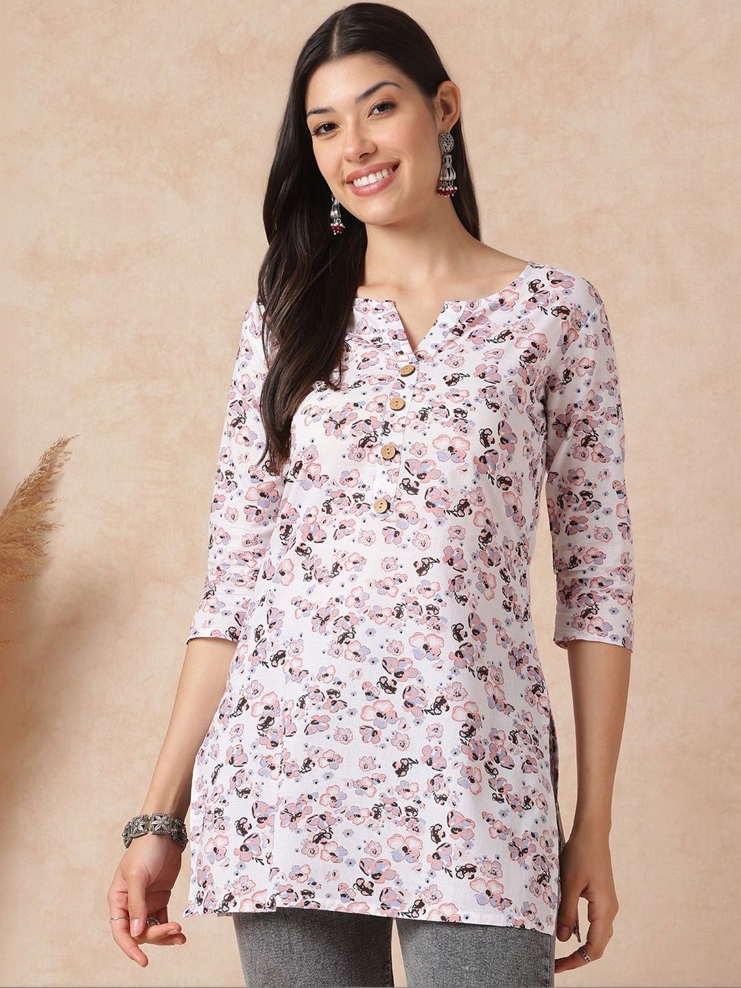 Sangria FUZN Floral Print Cotton Top-picture-30
