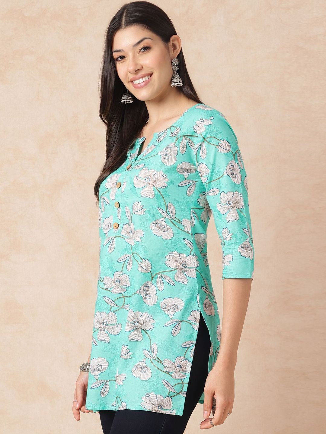 Sangria FUZN Floral Print Cotton Top-picture-46