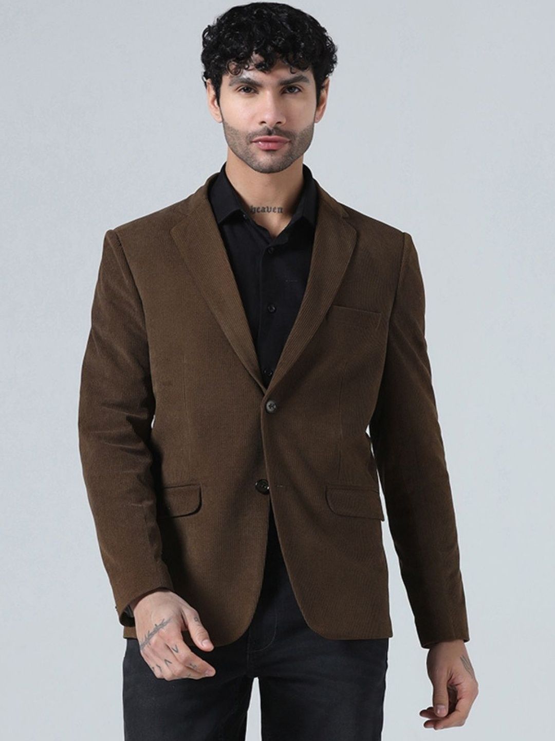 TAHVO Notched Lapel Single-Breasted Formal Blazers