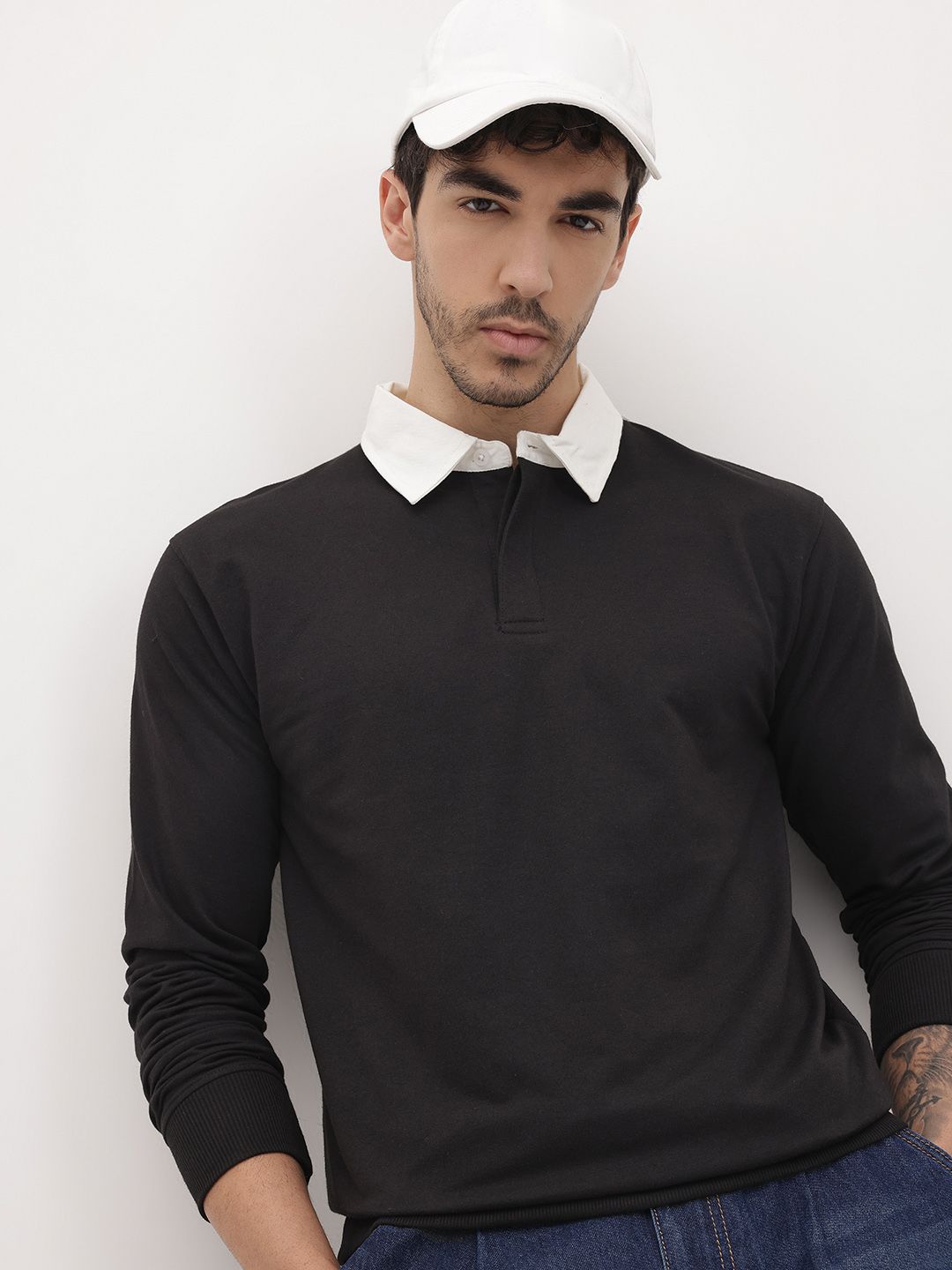 The Roadster Life Co. Contrast Collar Relaxed Sweatshirt-picture-41
