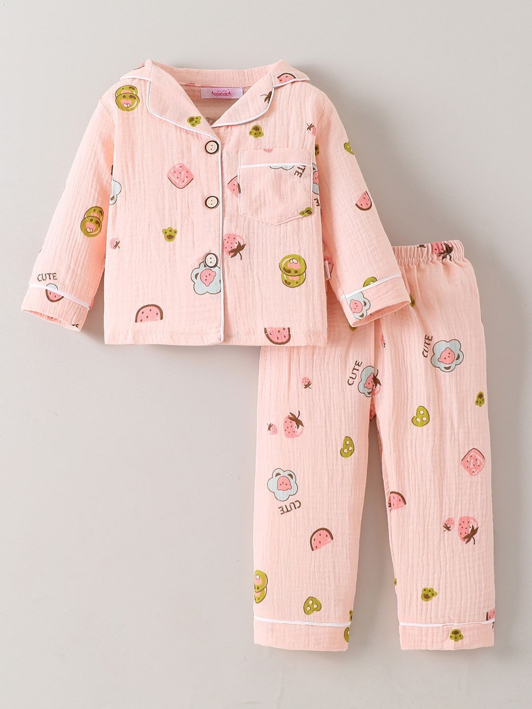 Hopscotch Girls Printed Night suit-picture-58