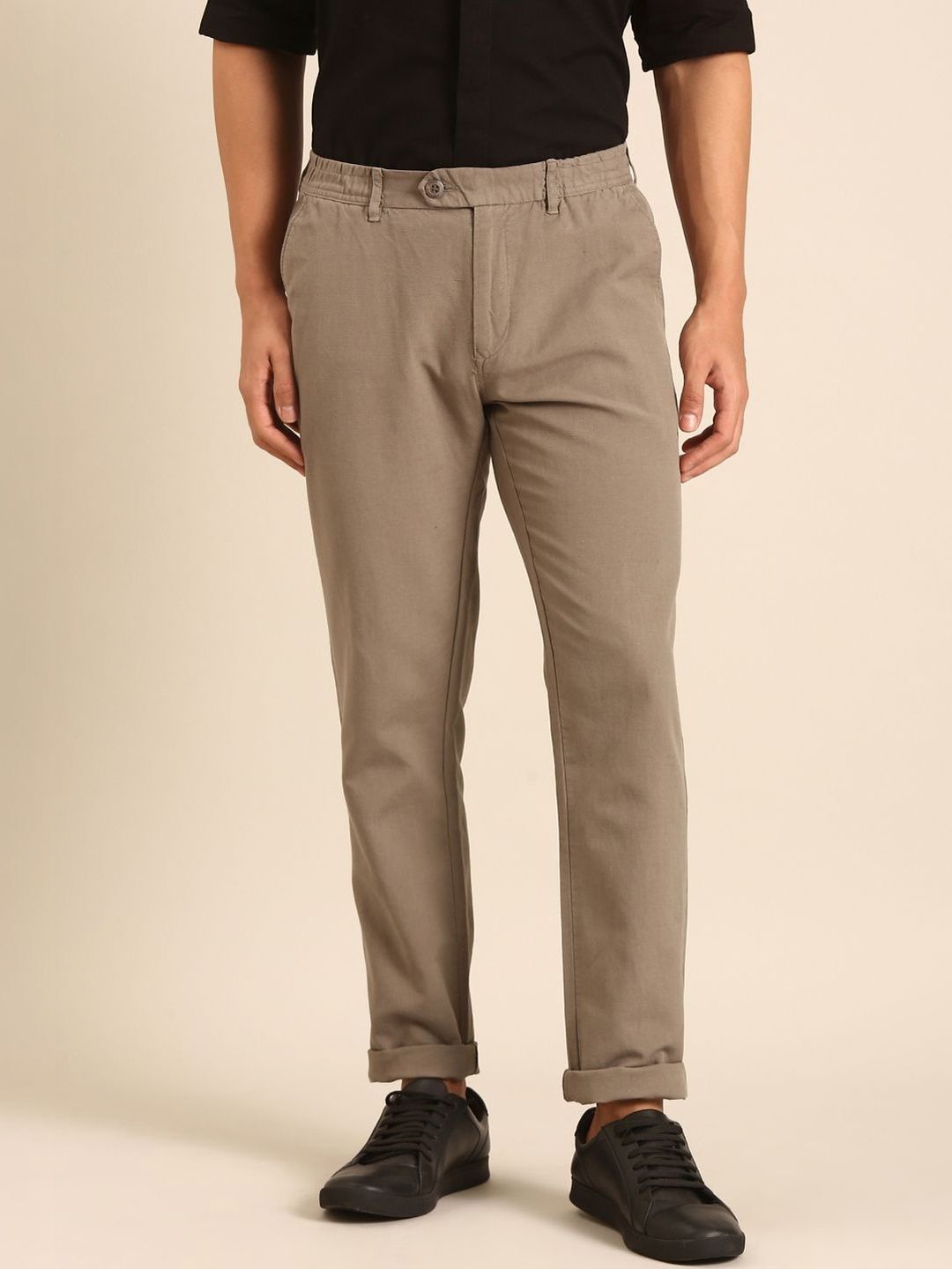 CAVALLO by Linen Club Men Slim Fit Chinos Trousers-picture-39