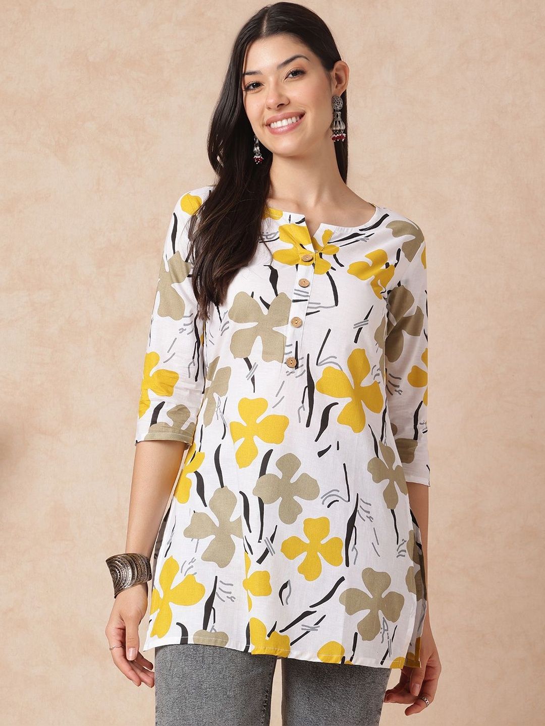 Sangria FUZN Floral Print Cotton Top-picture-45
