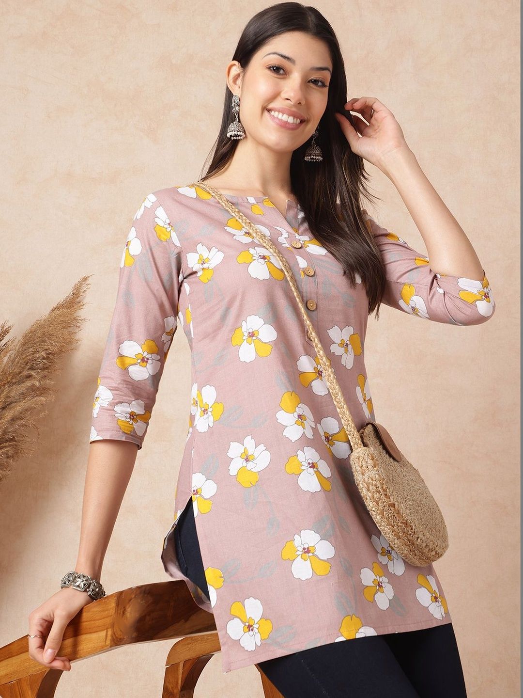 Sangria FUZN Floral Print Cotton Top-picture-26