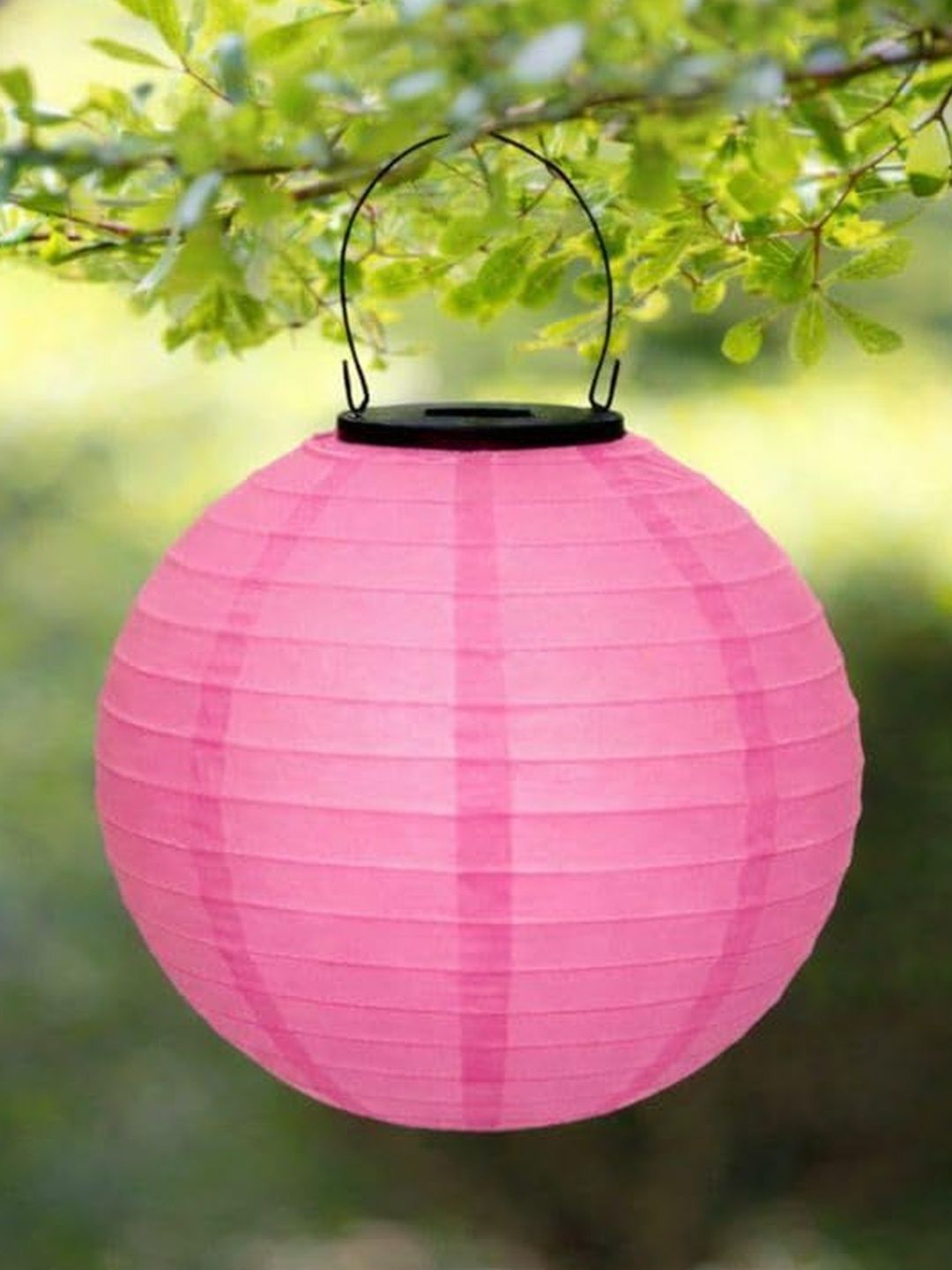 XERGY Solar Lantern Pink Textured Outdoor Hanging Lanterns-image-5
