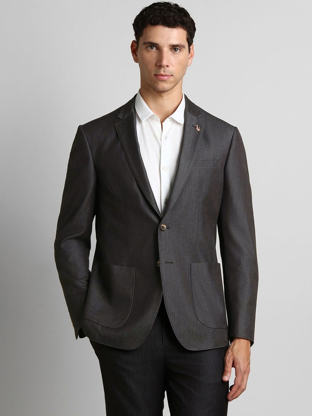 SIMON CARTER LONDON Notched Lapel Single-Breasted Slim Fit Casual Blazers-picture-39