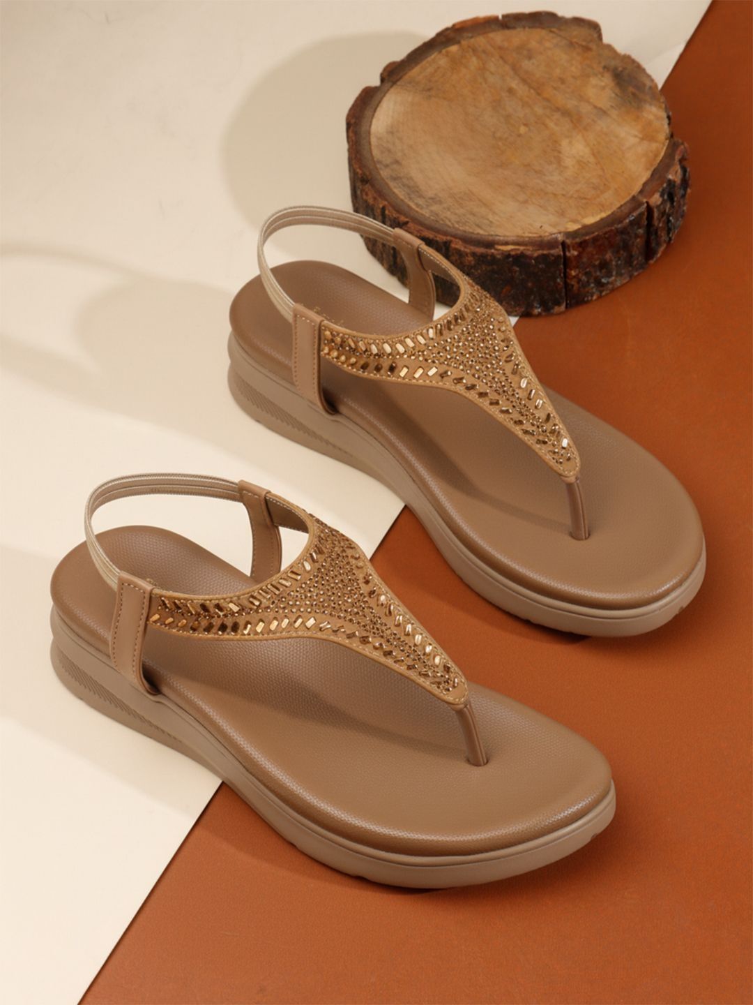 DressBerry Embellished Wedge Sandals-picture-56