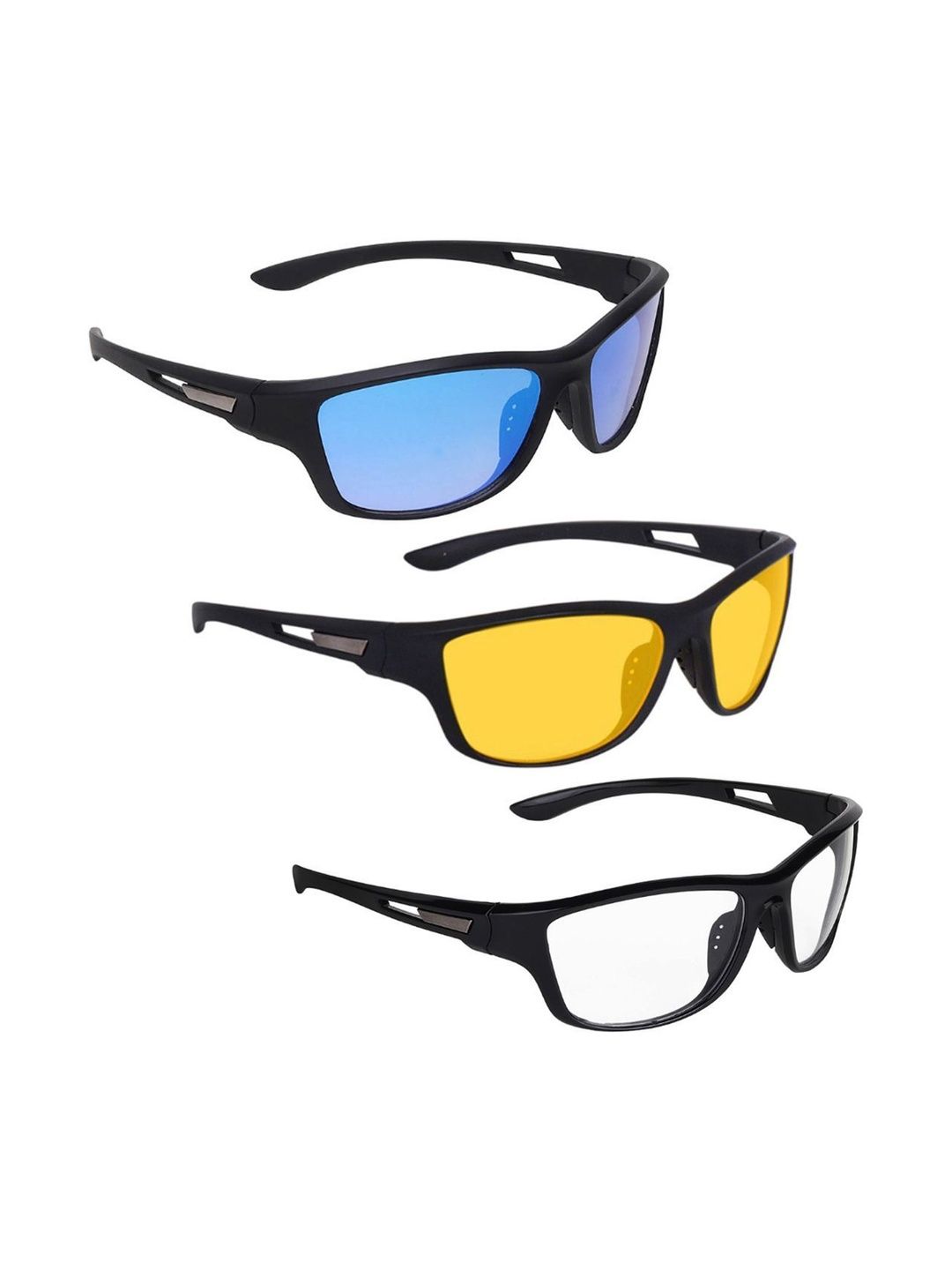 Elligator Men Blue Lens & Black Square Sunglasses with-picture-23