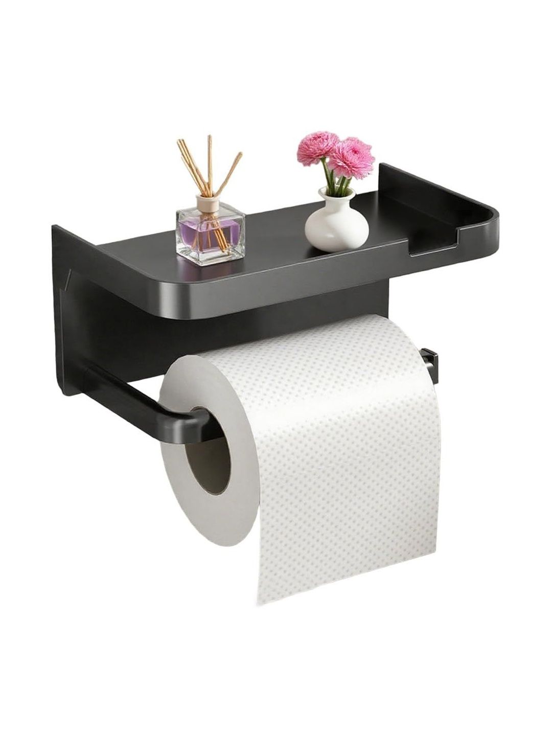 HASTHIP Black & Black Solid Plastic Tissue Holders-image-7