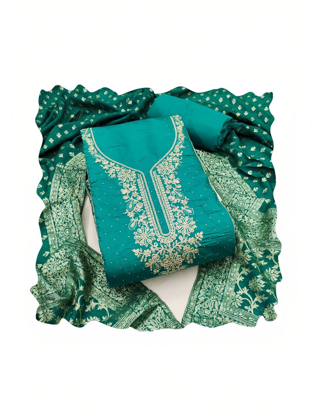 MANVAA Embroidered Pure Cotton Unstitched Dress Material-picture-30