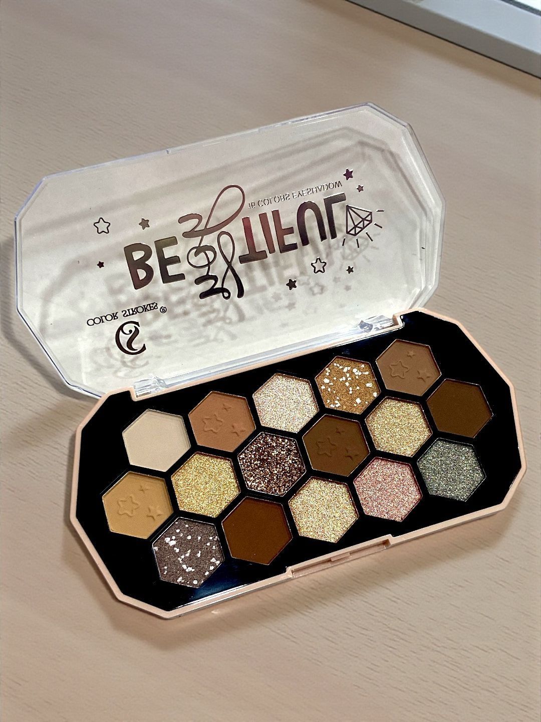 color strokes 16 Shades Shimmer Eyeshadow Palette - Shade-A-image-22