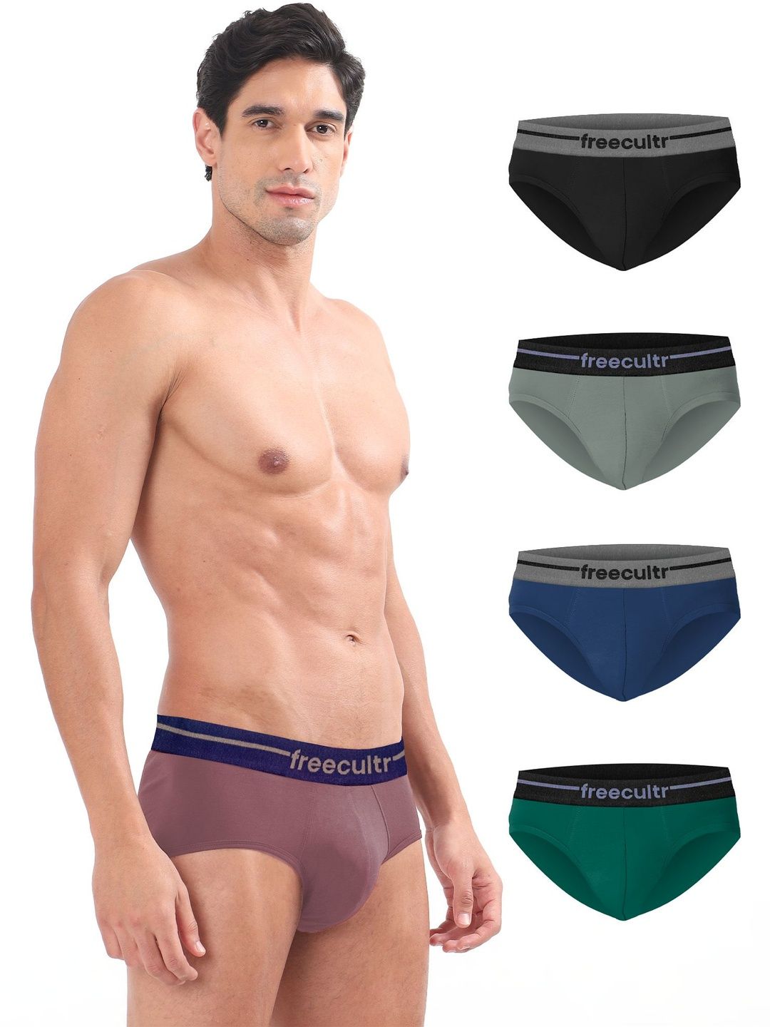 FREECULTR Pack of 5 Mid-Rise Basic Briefs-picture-14