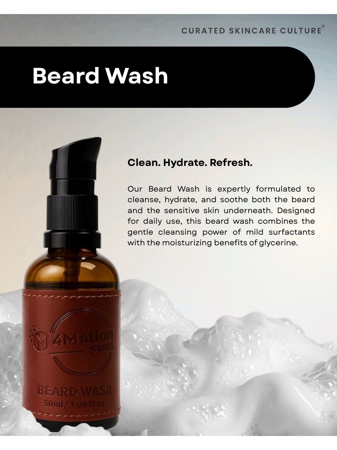 4mationskins Beard Wash With Tea Tree Oil - 50 ml-image-4