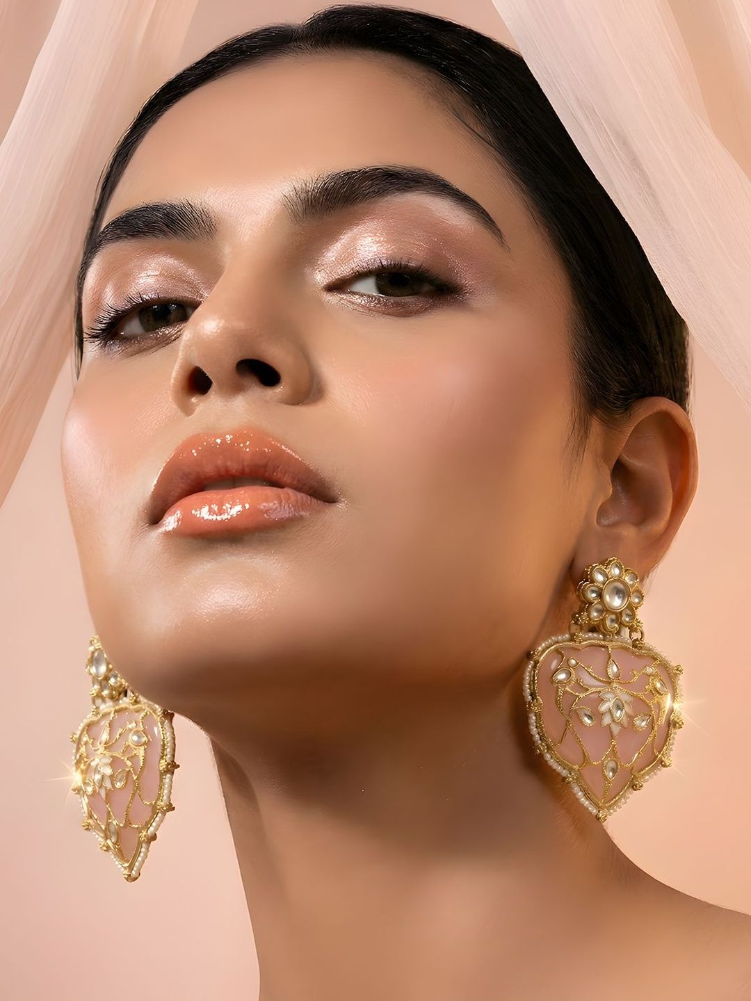 ADIVA Heart Shaped Drop Earrings-image-29