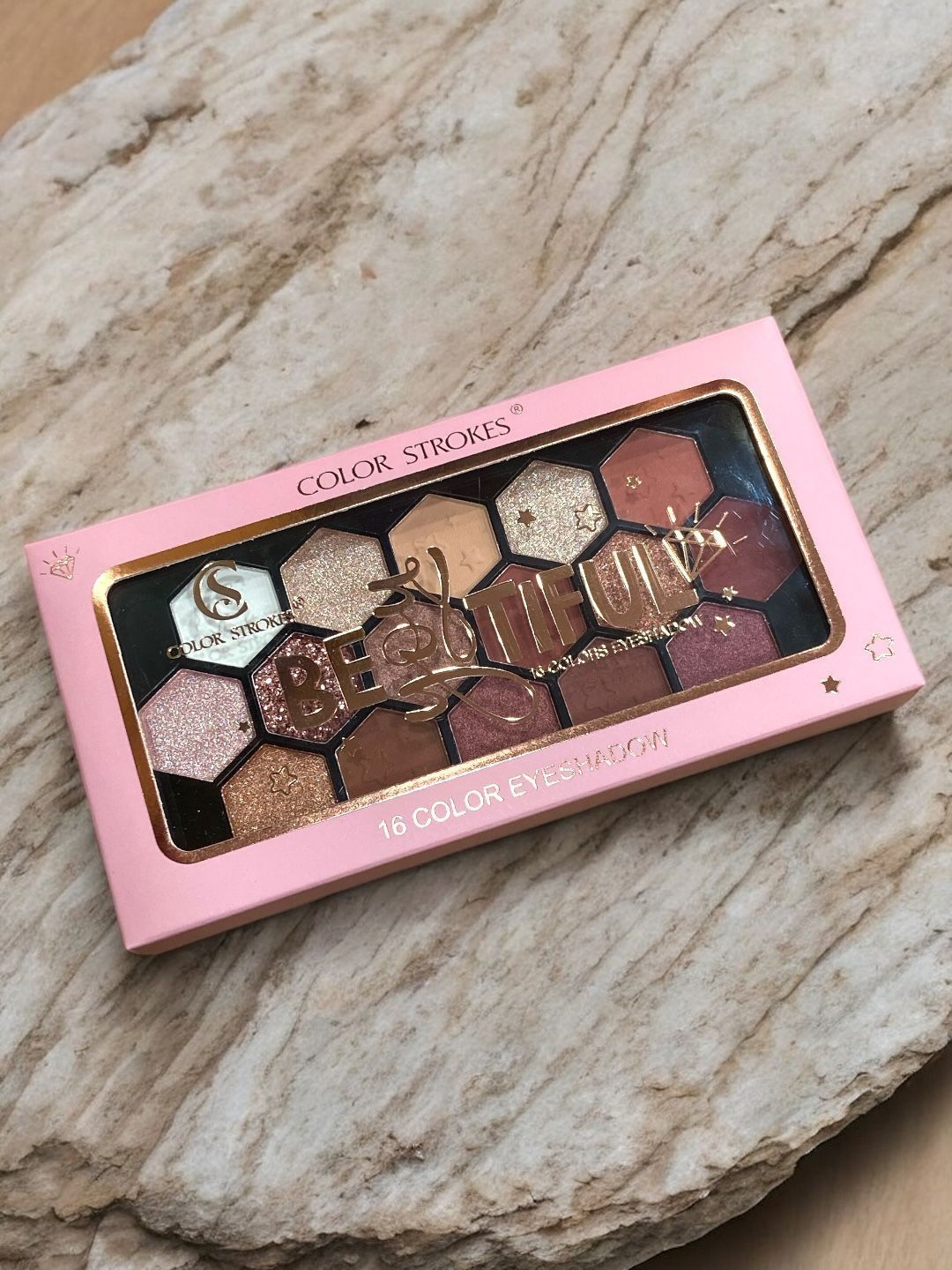 color strokes 16 Shades Shimmer Eyeshadow Palette - Shade-B-image-24
