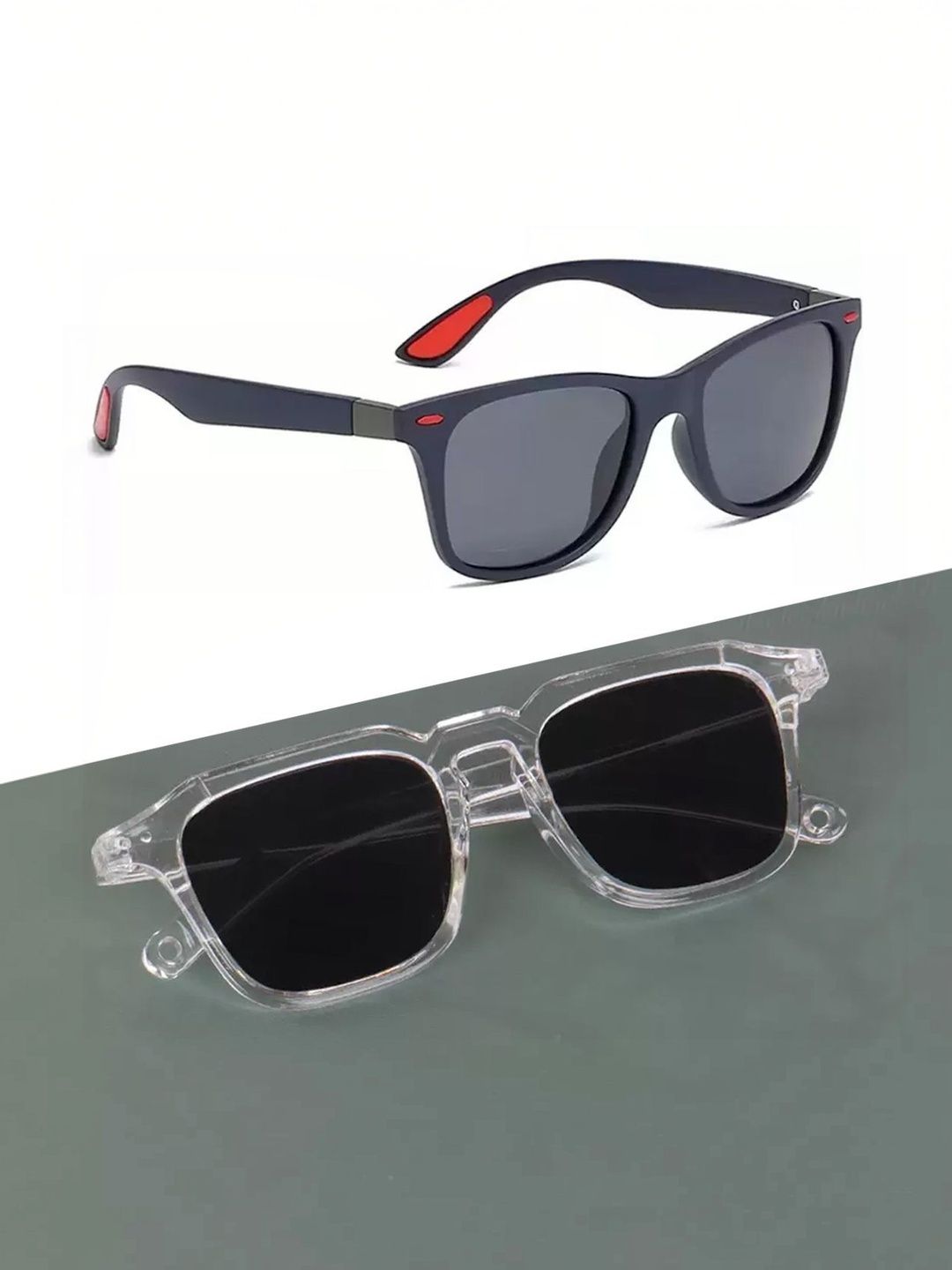 Elligator Men Black Lens & Black Square Sunglasses with-picture-34