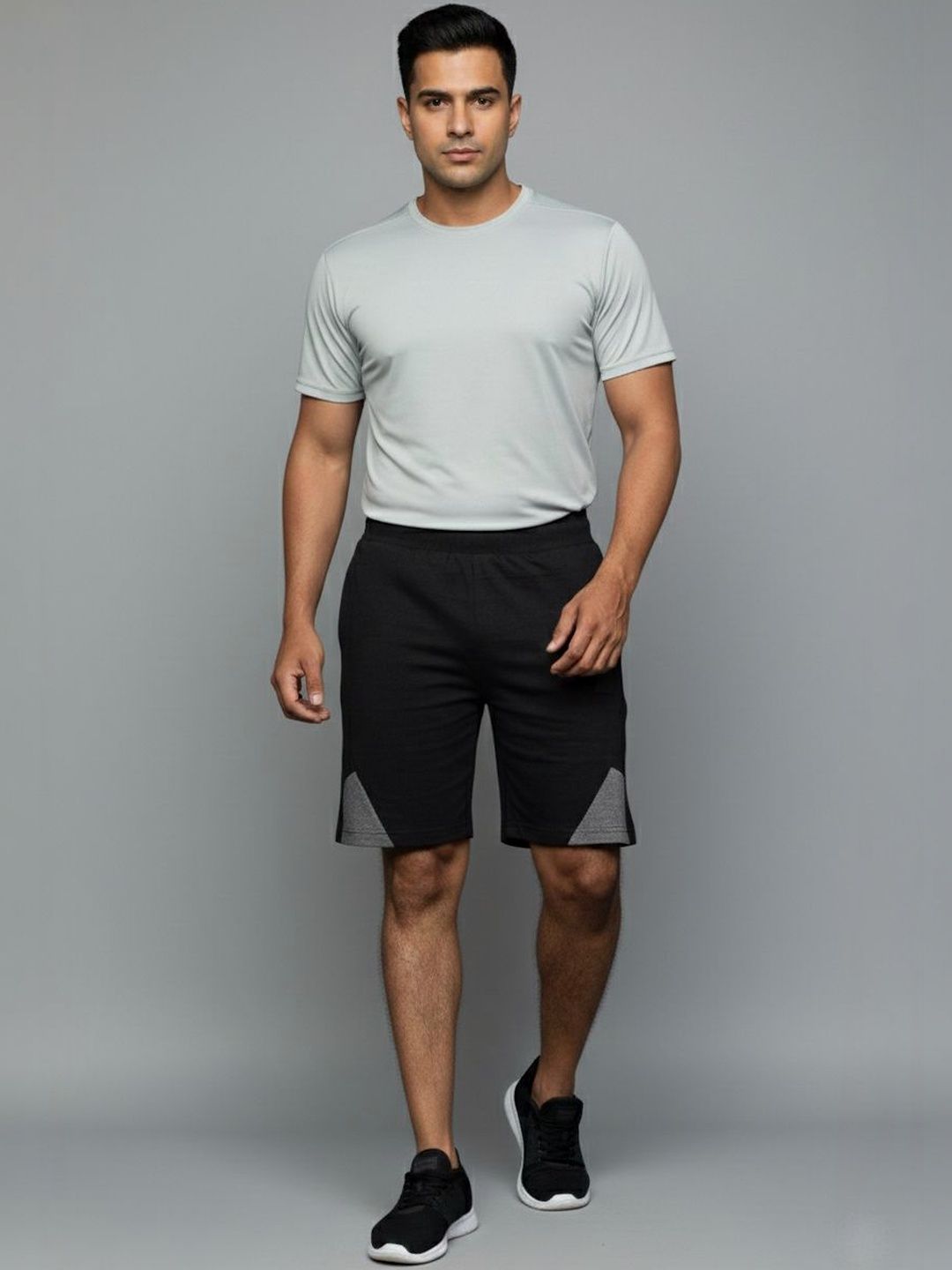 CORNERKICK Men Colourblocked Low-Rise Outdoor Sports Shorts with Technology-picture-14
