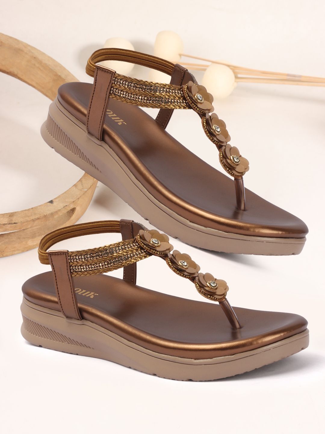 Anouk Embellished Wedge Sandals with Bows-image-35