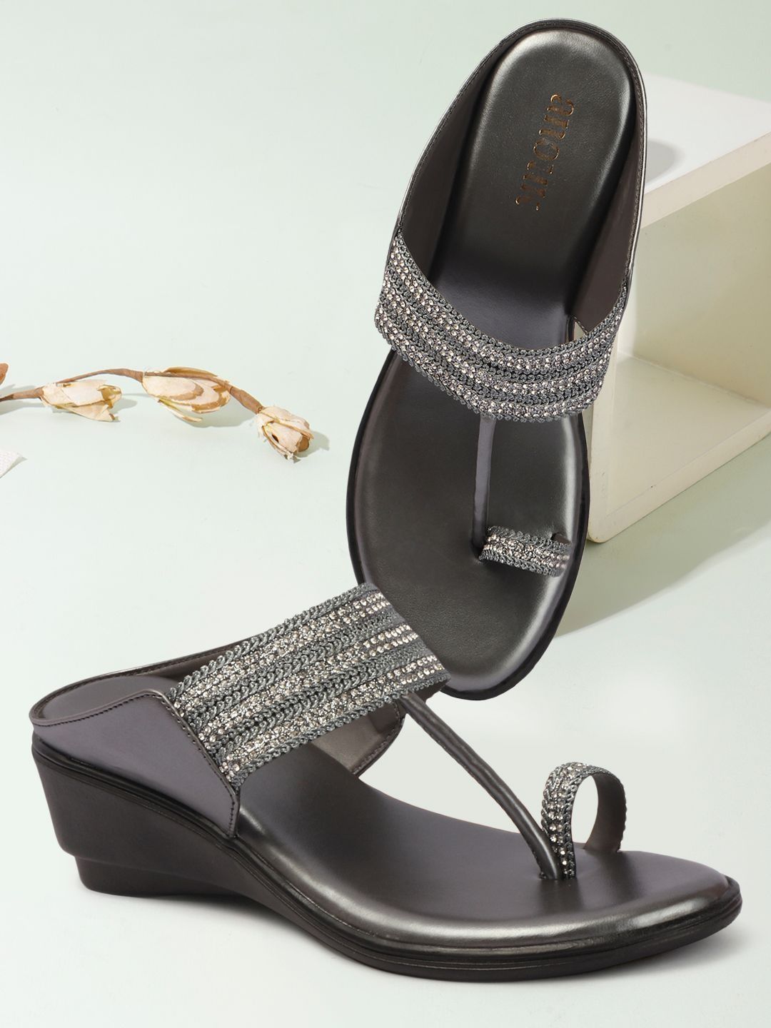 Anouk Embellished Party Wedge Sandals-picture-27