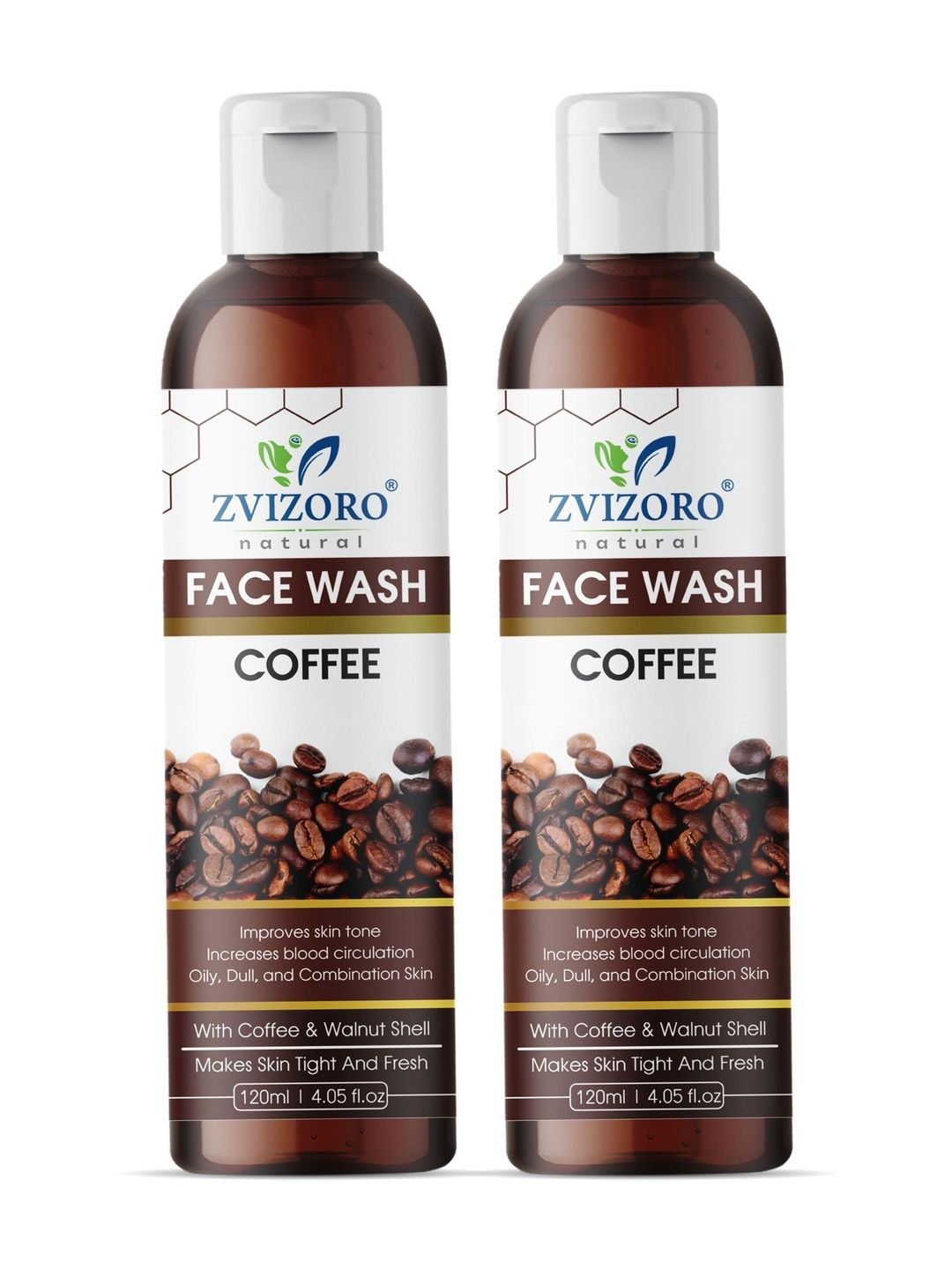 ZVIZORO Set Of 2 Coffee Face Wash - 120 ml Each-image-8