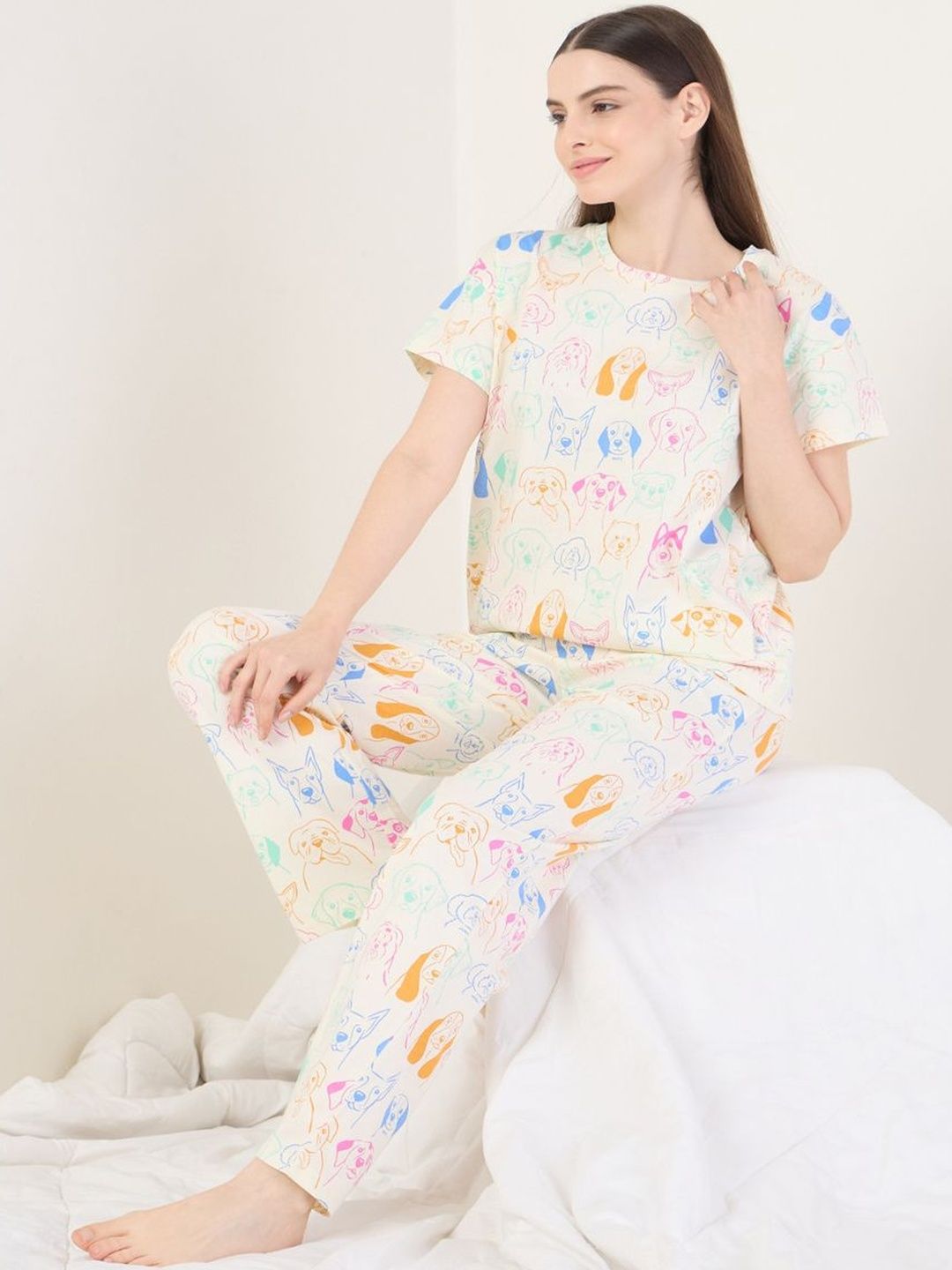 Sweet Dreams Women Printed Night suit-picture-44