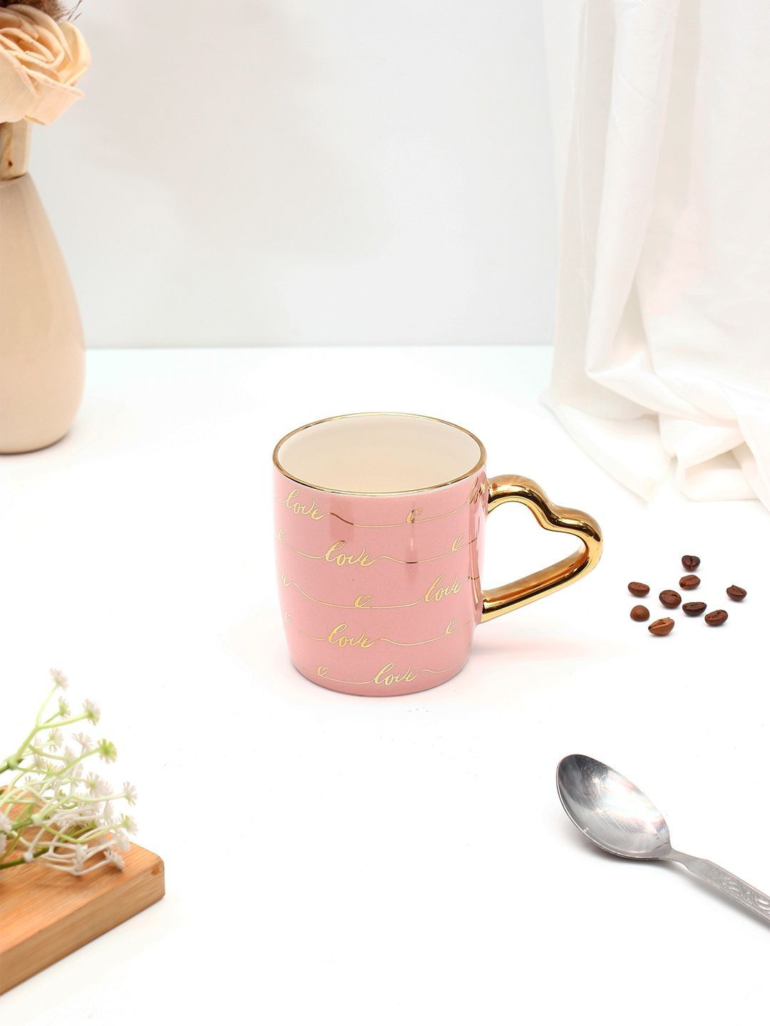 Archies Pink Text or Slogans Printed Ceramic Glossy Cups Set of Cups and Mugs-image-26