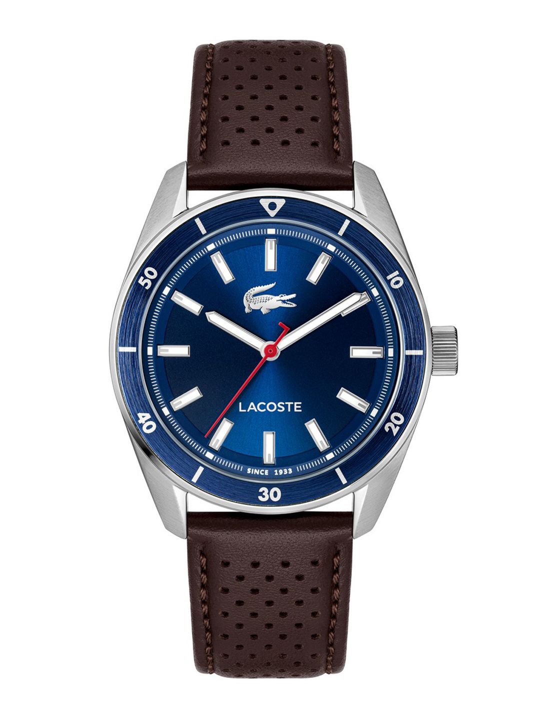 Lacoste Men Boston Leather Textured Straps Analogue Watch 2011489