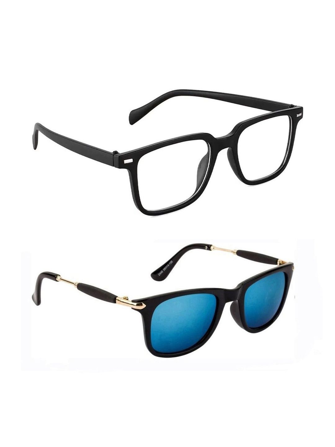 Elligator Men Blue Lens & Black Square Sunglasses with-picture-25