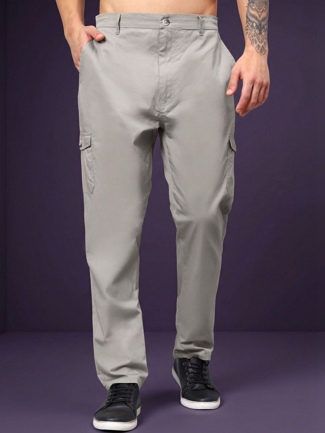 HAUWER Men Relaxed Easy Wash Cargos Trousers-picture-46