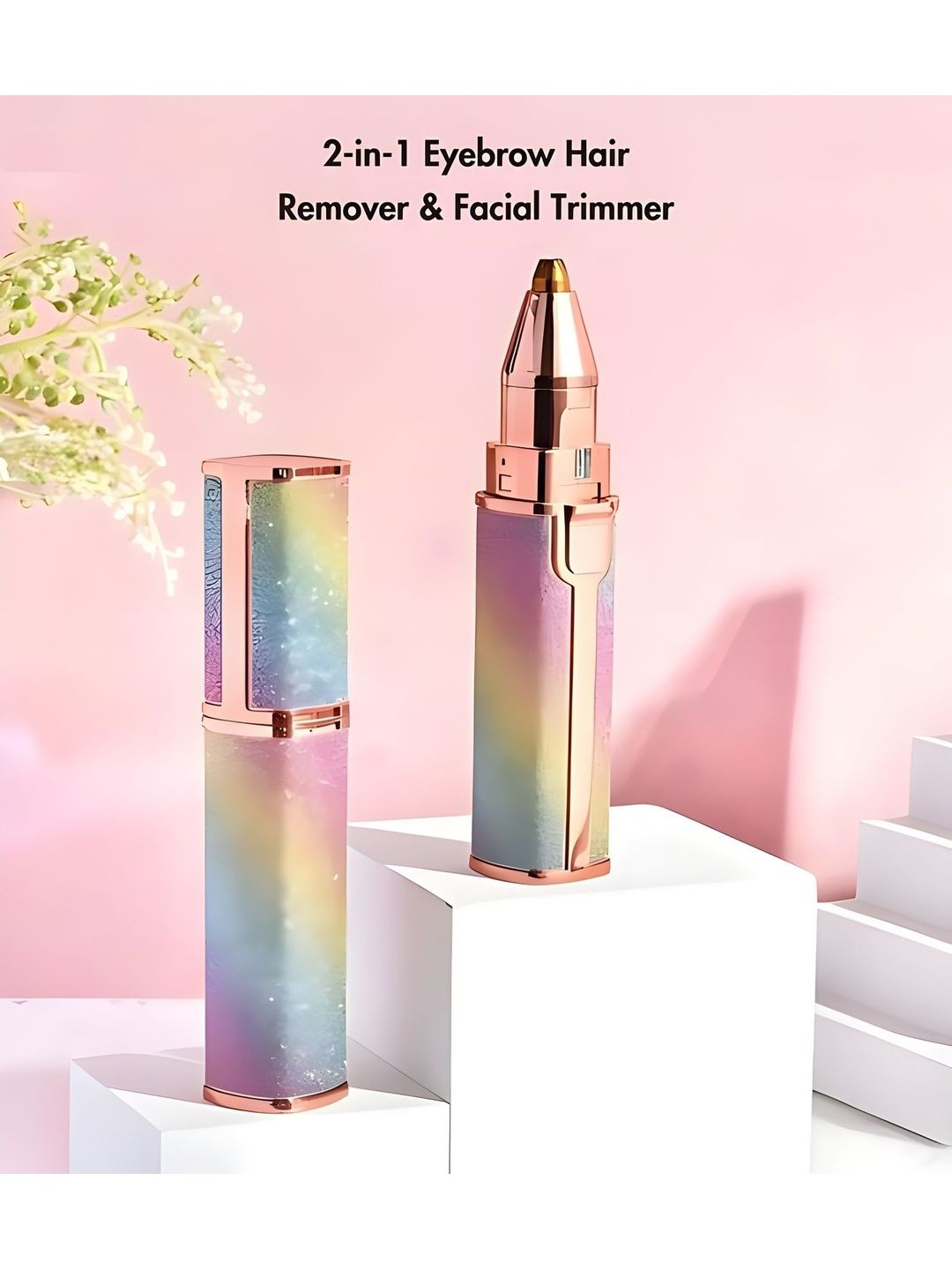 Elecsera 2-In-1 Compact Rechargeable Eyebrow Trimmer Machine