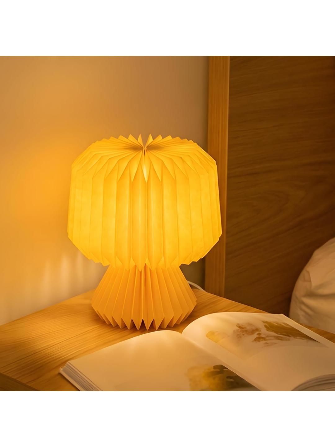 FIG Orange Textured Contemporary Abstract Shaped Table Lamp with Adjustable Cord-picture-17