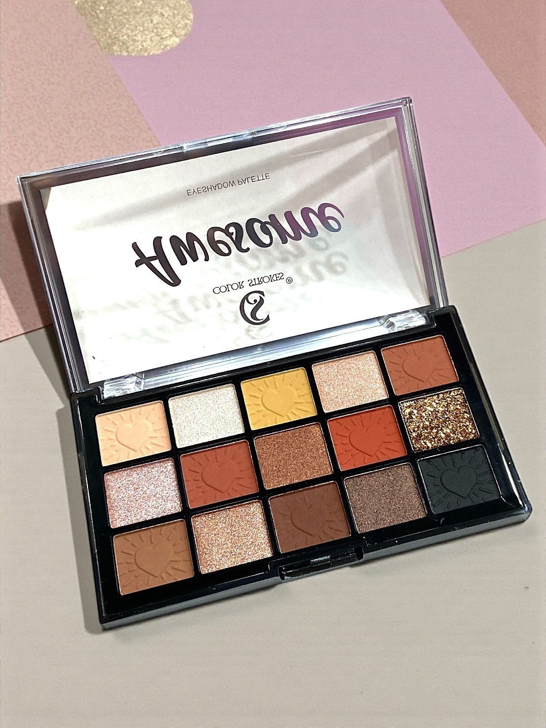 color strokes 15 Shades Shimmer Eyeshadow Palette - Shade-A-image-25