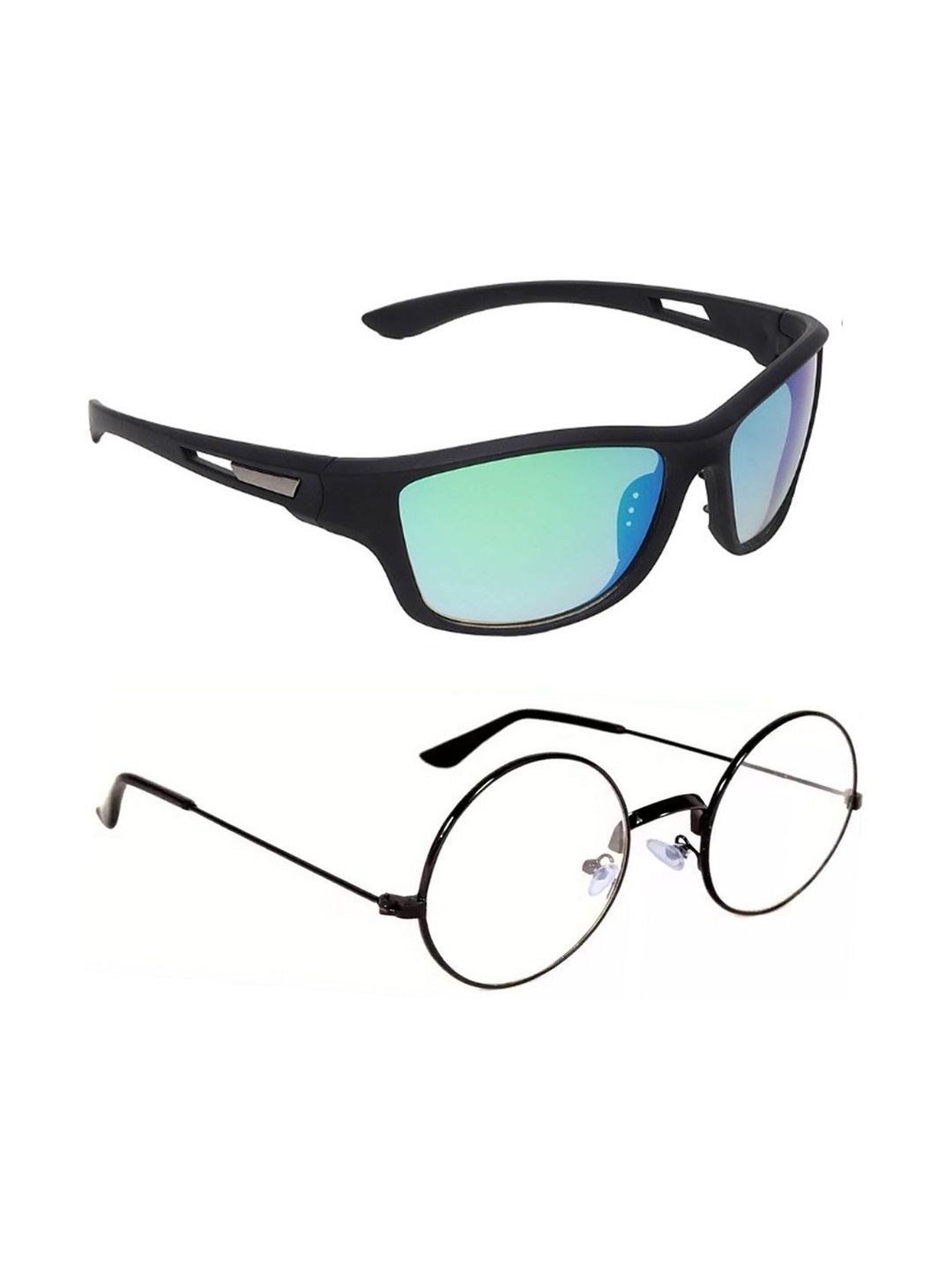 Elligator Men Green Lens & Black Square Sunglasses with-picture-35