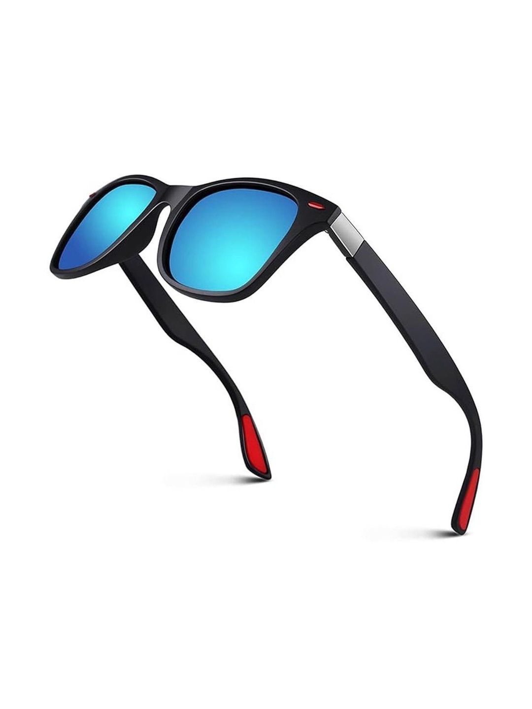 Elligator Men Blue Lens & Black Square Sunglasses with-picture-22