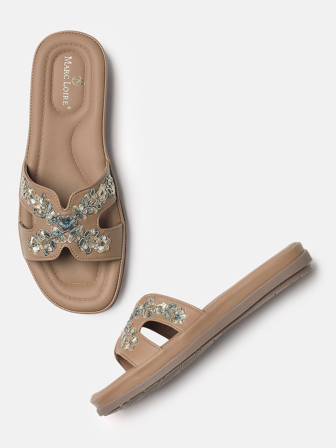 Marc Loire Women Embroidered Open Toe Flats-picture-32