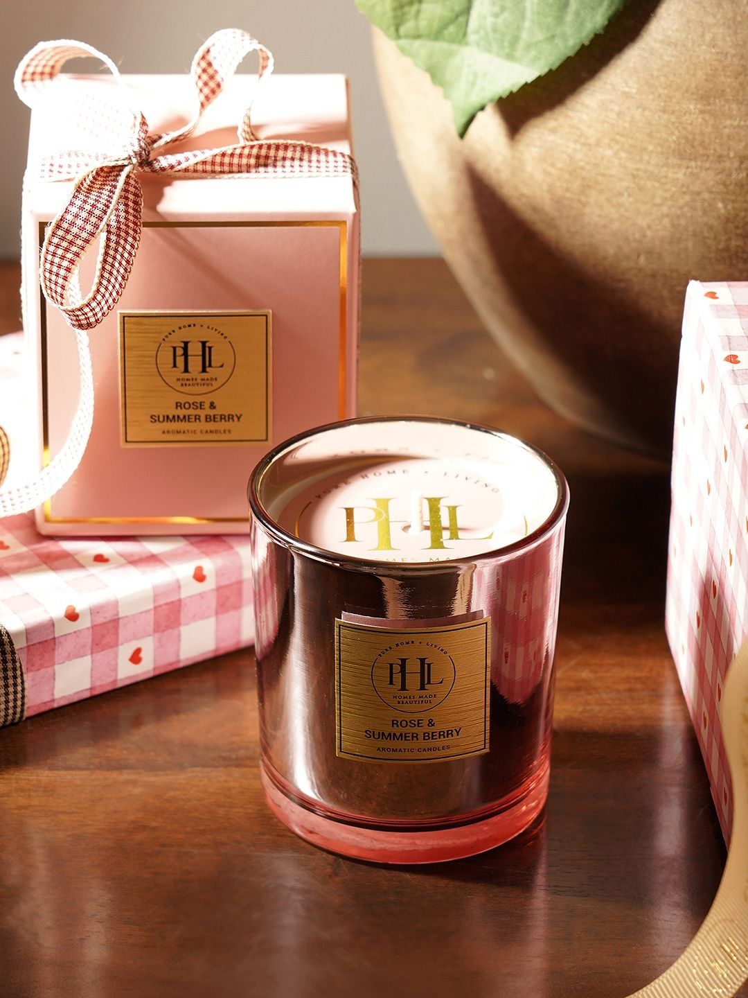 Pure Home and Living Pink & White 1 pieces Jar Candle-picture-36