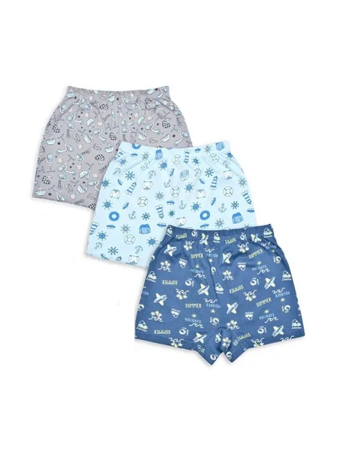 CUCUMBER Boys Pack Of 3 Printed Cotton Mid-Rise Boy Shorts Briefs-picture-57