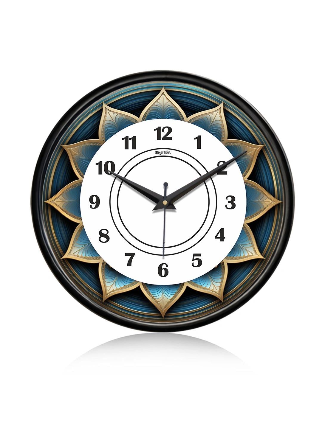 OLIVE TREE Black Embellished Contemporary Wall Clock-image-45
