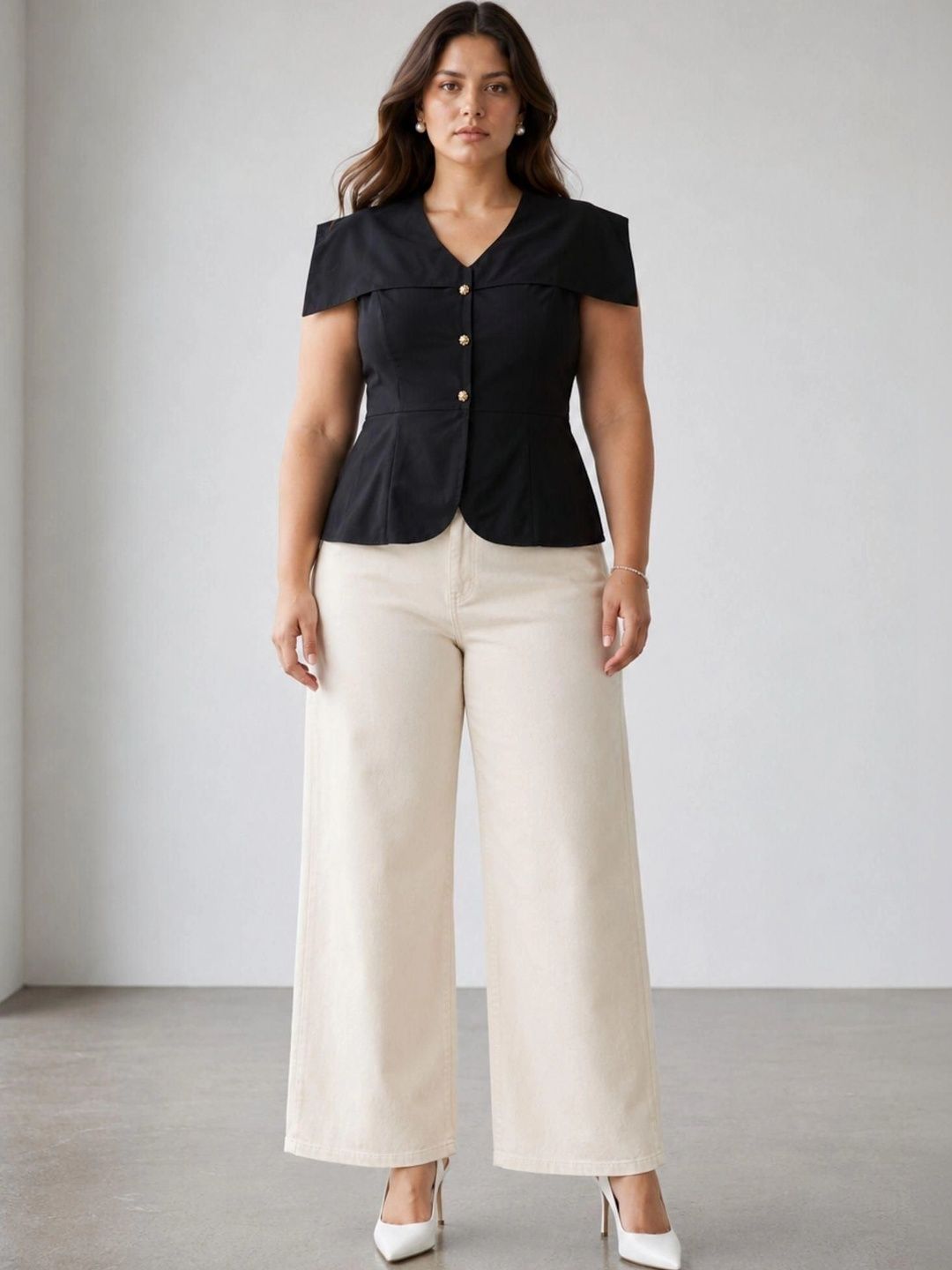 virgio Solid Pure Cotton V-Neck Button Plus Size Waistcoat-picture-13