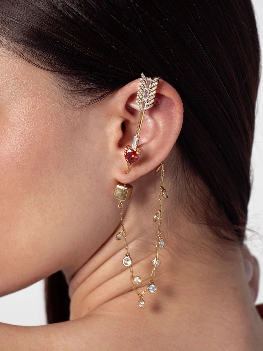 Amama Jewels Heart Shaped Ear Cuff Earrings-picture-11