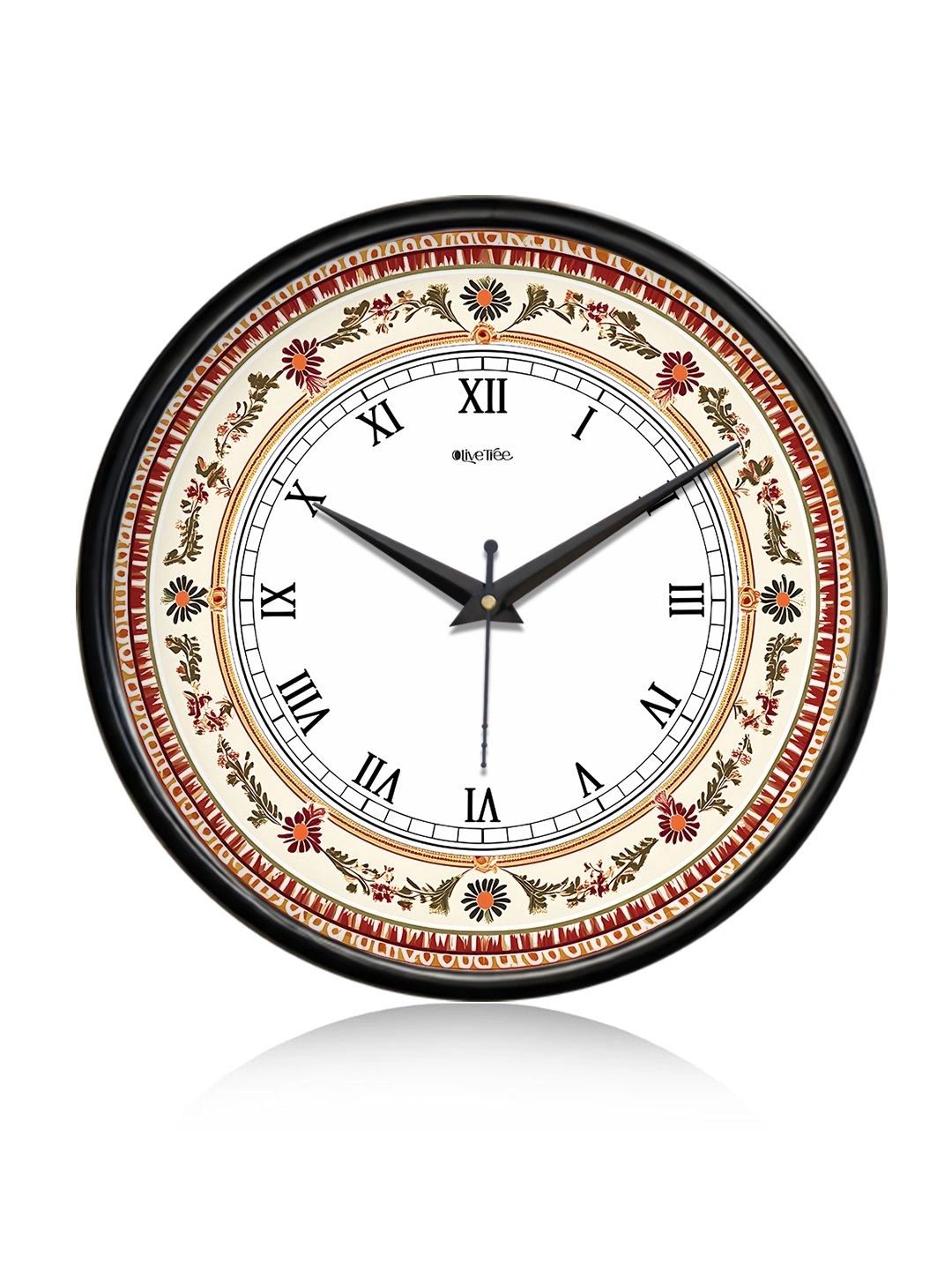 OLIVE TREE Black Printed Traditional Wall Clock-image-45