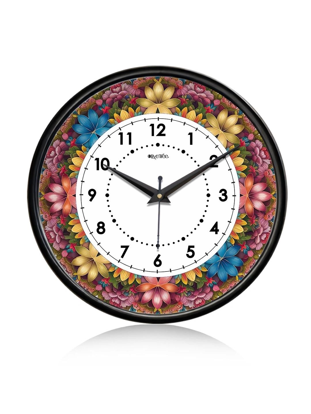 OLIVE TREE Black Printed Wall Clock-image-32