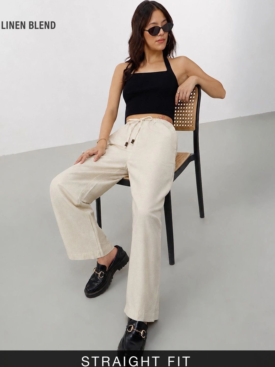The Souled Store Women Straight Fit Easy Wash Trousers-picture-26