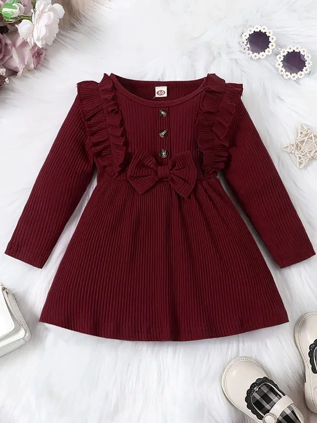 SKYCARRY Ruffled A-Line Dress-picture-50