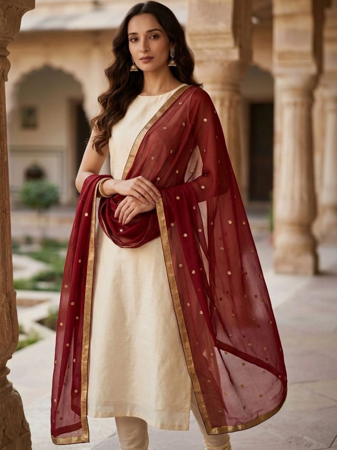 Dupatta Bazaar Dupatta with Sequinned-picture-27
