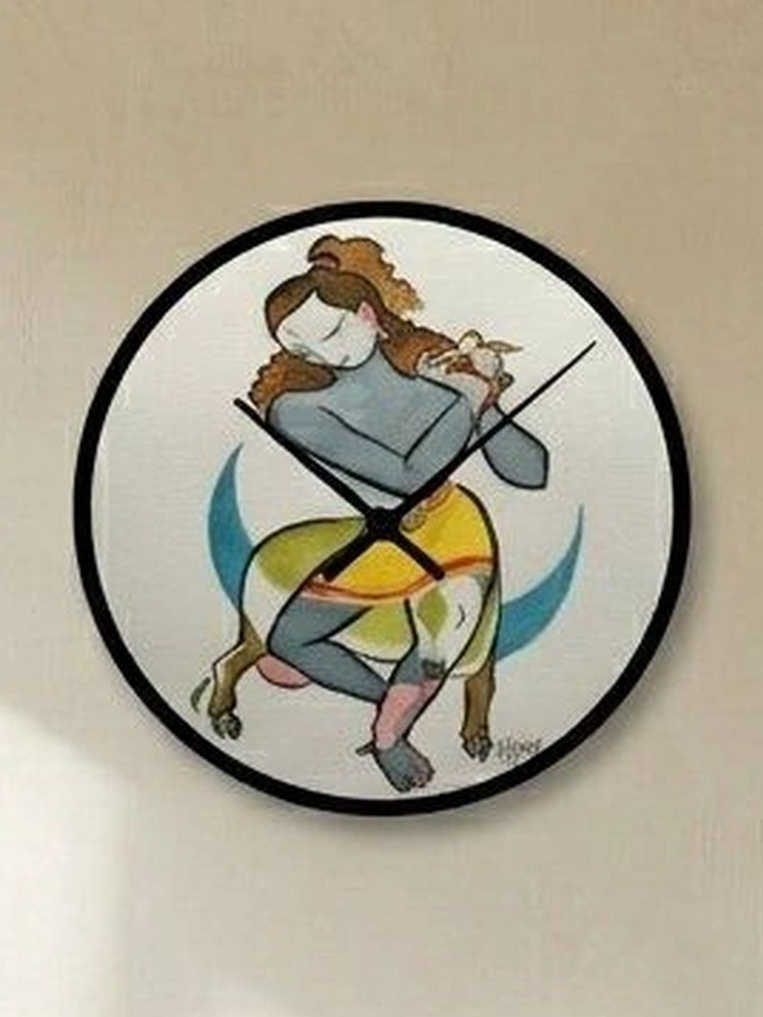Nutts Multicoloured Printed Traditional Wall Clock-image-47
