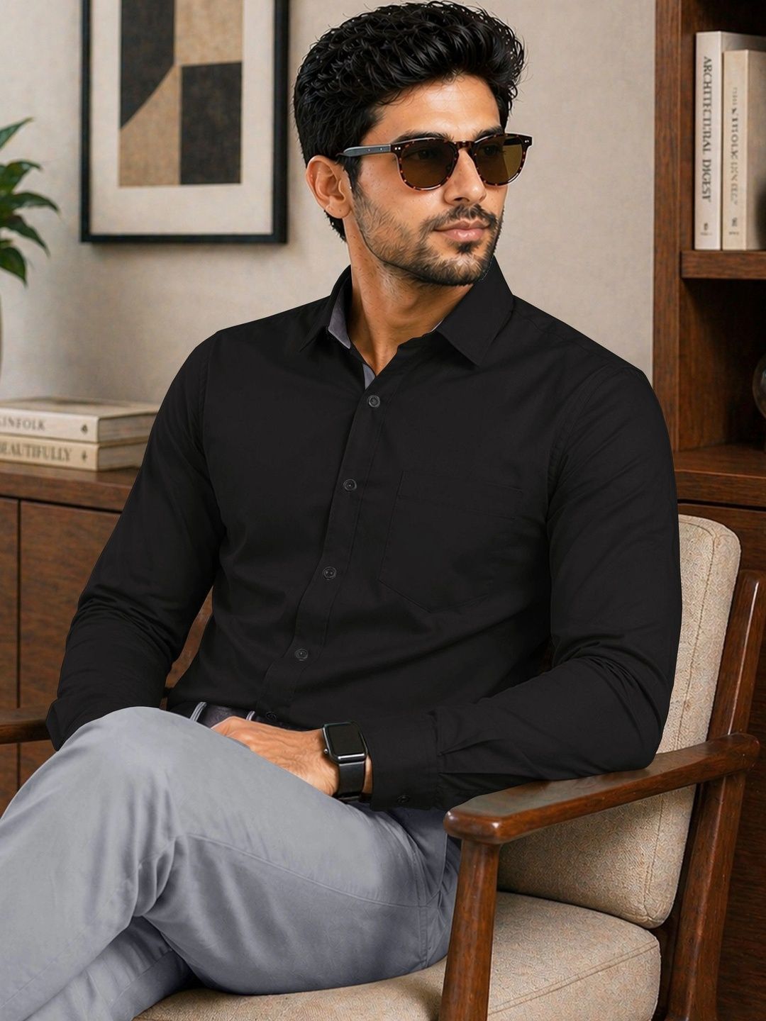 Yellow Dash Men Standard Casual Shirt-picture-57