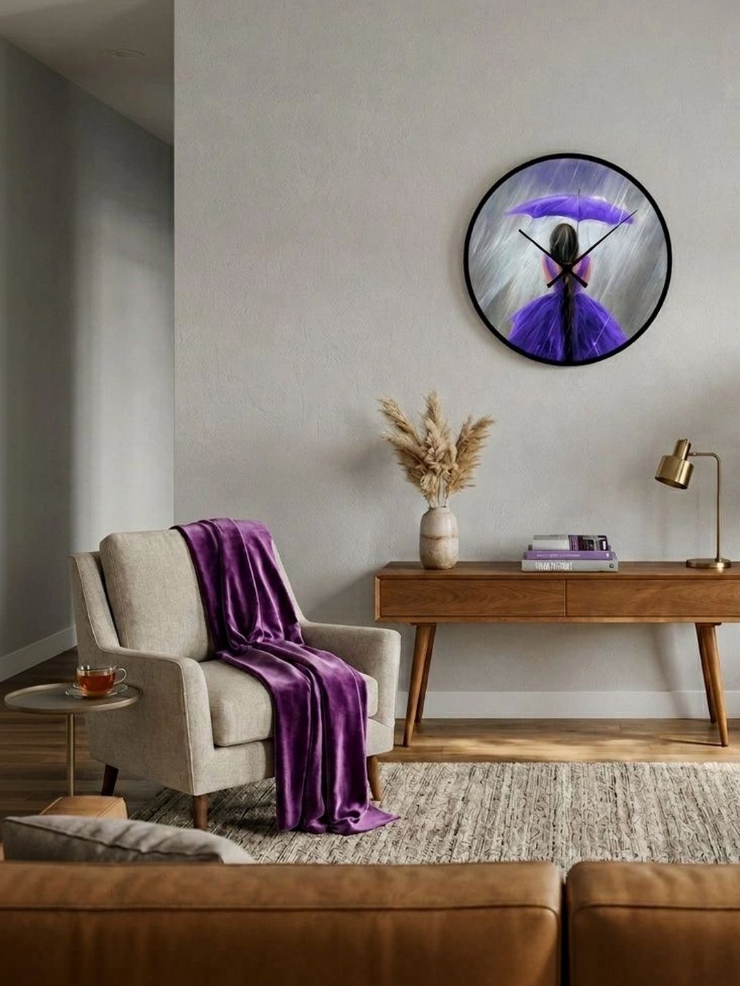 Nutts Multicoloured Printed Contemporary Wall Clock-picture-20